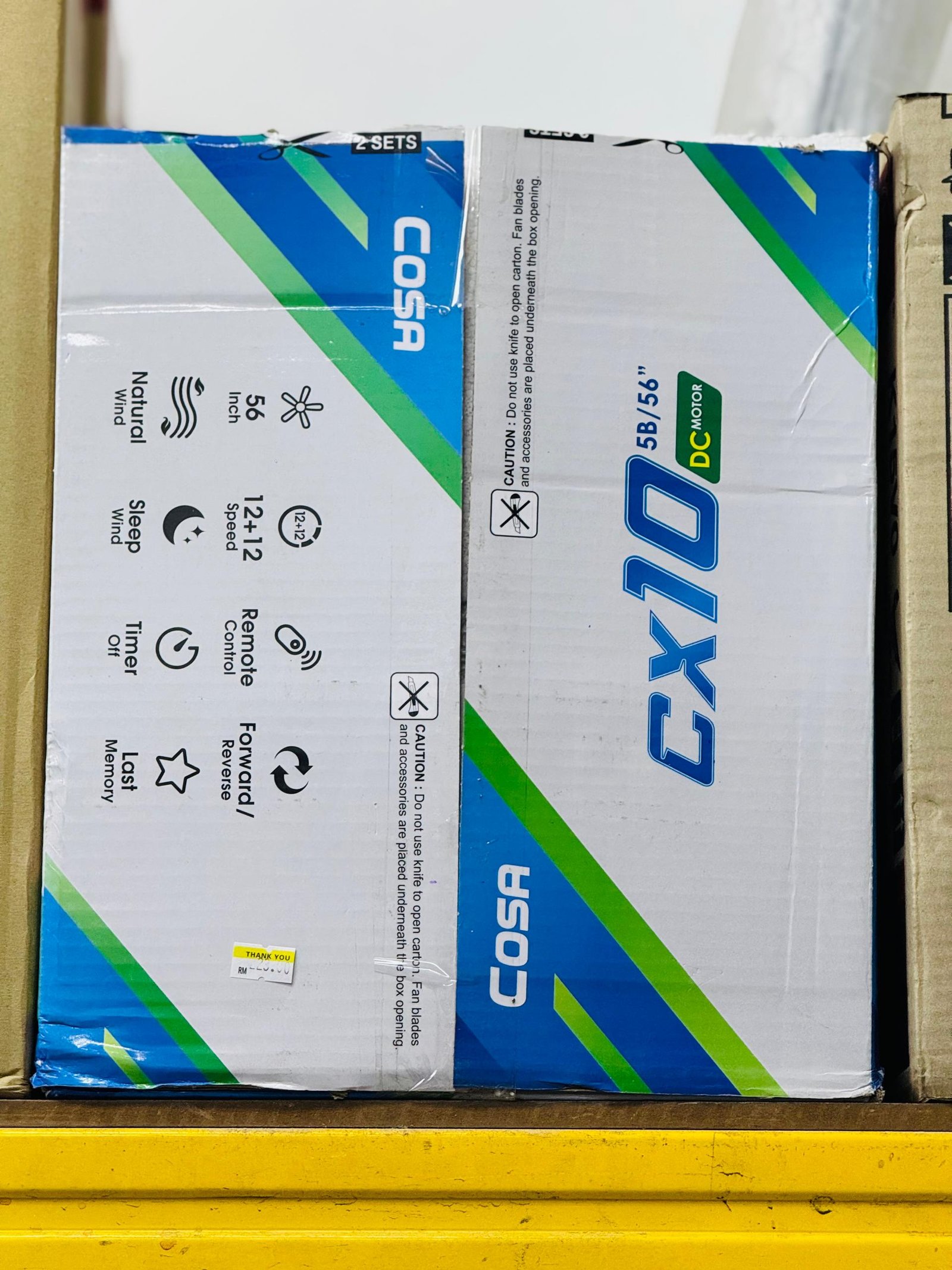 ALPHA COSA CFCX10 56" DC Ceiling Fan (5 Blade, Matt Black) – Natural Wind, Remote Control, Timer, 12+12 Speed