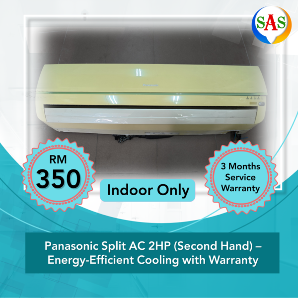 Panasonic 2HP Split AC (Second Hand) – High-Performance Cooling with Warranty Indoor Only