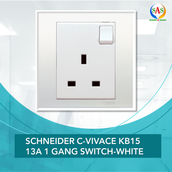 SCHNEIDER C-VIVACE KB15 13A 1 GANG SWITCH-WHITE 100908