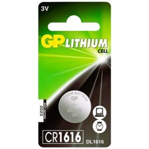 GP CR1616 Lithium Coin Cell Battery (3V) – Compact Power for Small Electronics