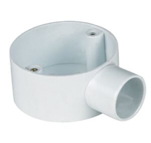 25MM 1 Way PVC Conduit Box – Round Electrical Junction Fitting