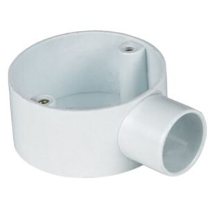 25MM 1 Way PVC Conduit Box – Round Electrical Junction Fitting