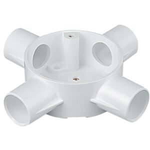 25MM 4 Way PVC Conduit Box – Heavy Duty Cross Junction Box