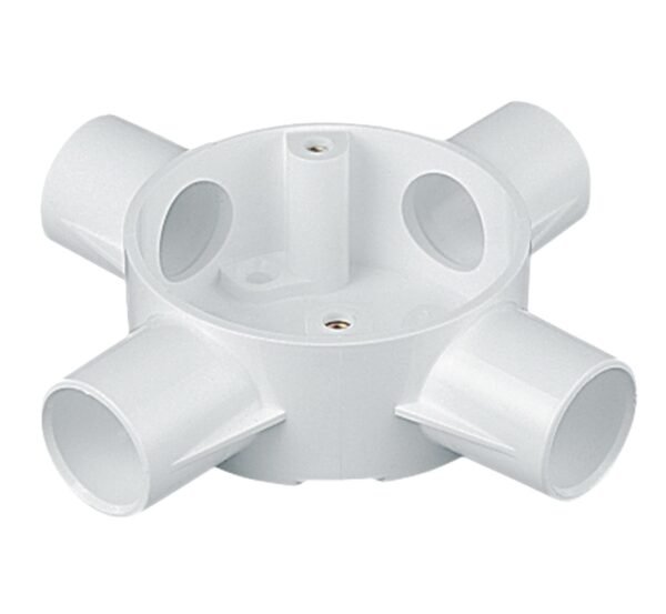 25MM 4 Way PVC Conduit Box – Heavy Duty Cross Junction Box