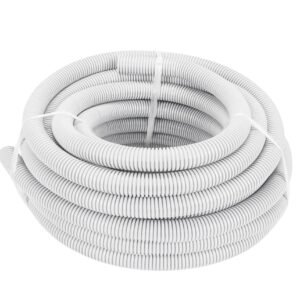 20mm PVC Flexible Conduit – White | Corrugated Electrical Cable Protection Pipe