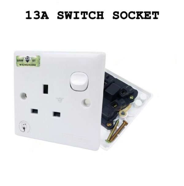 DESIGNER 8019 13A Switch Socket (SIRIM Certified)