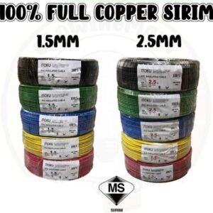 ITOKU 1.5MM PVC Cable (Yellow) – 100% Full Copper | SIRIM Certified