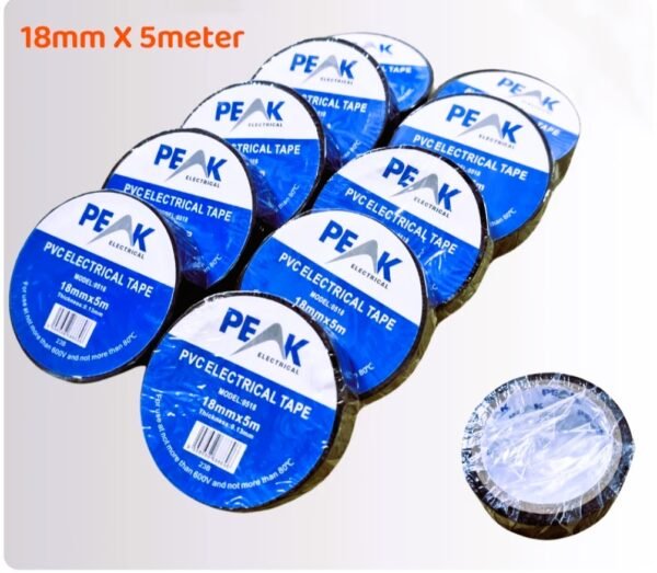 PEAK 0518 Black PVC Electrical Insulation Tape – 18mm x 5M