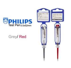 PHILIPS Test Pen 2-in-1 (Red Tip) – 3.0x52mm | Precision Voltage Tester Made in Germany