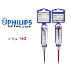 PHILIPS Test Pen 2-in-1 (Red Tip) – 3.0x52mm | Precision Voltage Tester Made in Germany