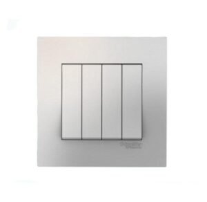 Schneider Vivace 4-Gang 1-Way Switch (KB34S/1 WE)