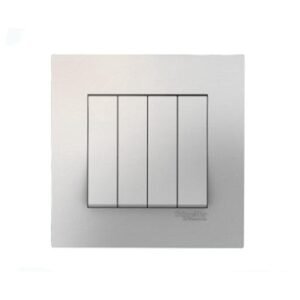 Schneider Vivace 4-Gang 1-Way Switch (KB34S/1 WE)