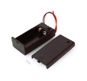 9V Battery Holder with Cover & Wire Leads