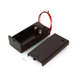 9V Battery Holder with Cover & Wire Leads