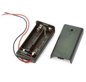 AA Battery Holder (2 x AA) with Cover & Wire Leads