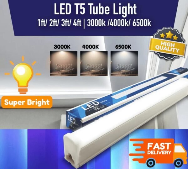 FIRSTLIGHT T5 5W LED (1 Feet) – 3000K | Warm White