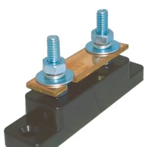 1/4" x 1" Neutral Link (2 Screw) – Copper Terminal Block with Insulated Base
