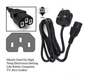 LEMAX 10A 250V Kettle Cord Set (1.5M) – High Temperature Power Cable