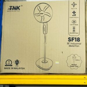 TNK TSF-1805 18" Stand Fan (Black/Grey) – Industrial Stand Fan | 3-Speed, Adjustable Height