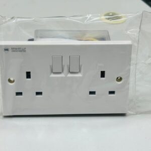 UMS 2213A 2 Gang 13A Double Switch Socket | PVC Wall Socket | 24 Hours Electrical Shop Near Me