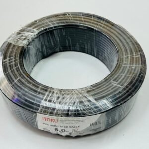 ITOKU 6mm PVC Cable Black SIRIM Approved Pure Copper High Capacity Neutral Electrical Wire Supply Store Subang Jaya USJ 14 Wayar Elektrik