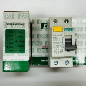 EPS 2 Pole 63A 100mA High Capacity ELCB RCCB for Industrial and Residential Fire Protection Sumon Electrical Subang Jaya Malaysia