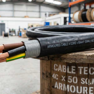 Premium 4 Core x 50mm Armoured Cable SWA Heavy Duty Mains Power Wire Reel Integrated Aircond Electrical Plumbing Sumon Electrical Shabab Al Sharif Subang Jaya USJ 14 Selangor