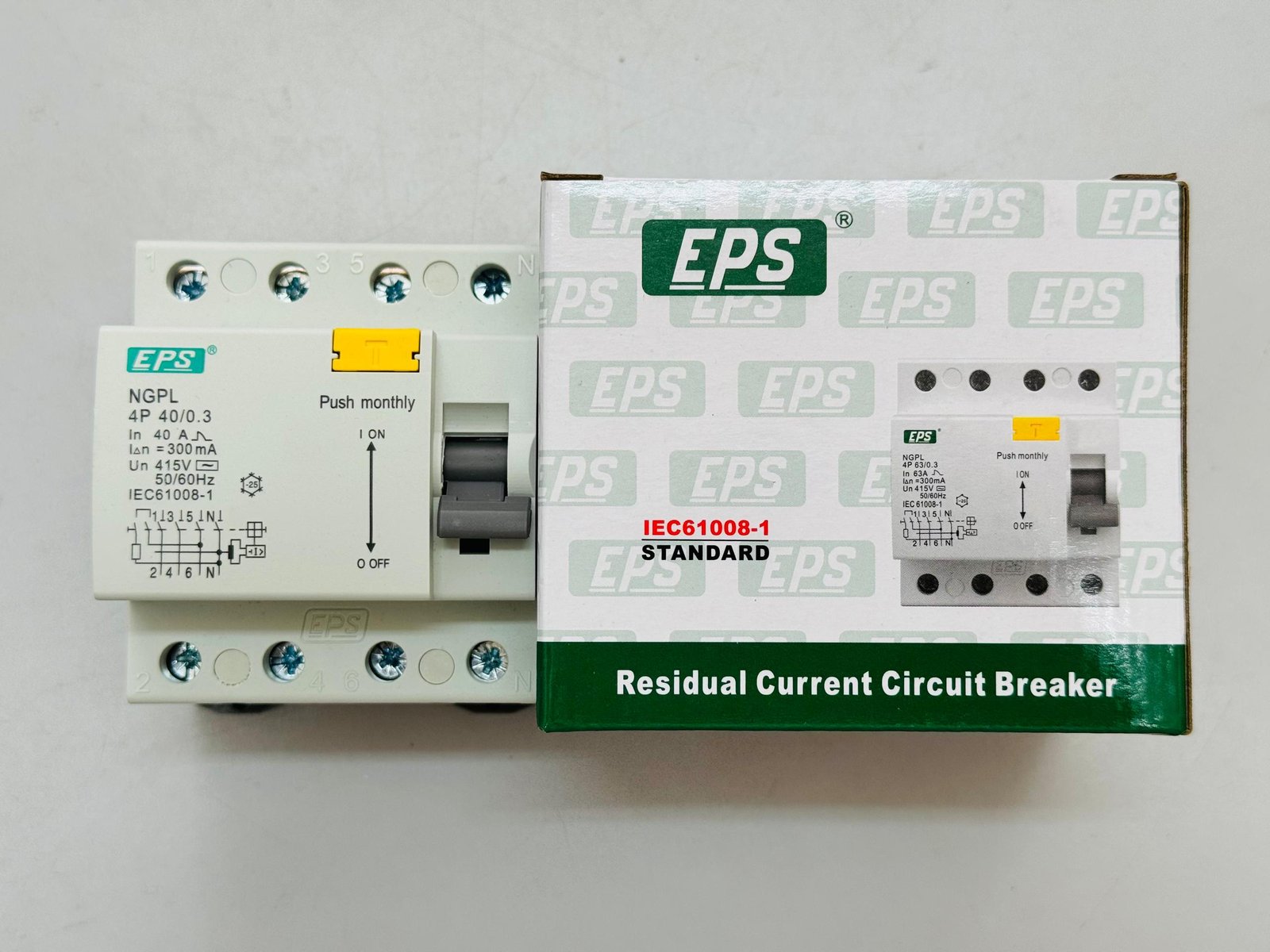 EPS 4 Pole 40A 300mA Main Incoming Fire Protection ELCB RCCB for 3-Phase System Safety IEC 61008-1 Compliant Sumon Electrical Subang Jaya USJ 14 Selangor