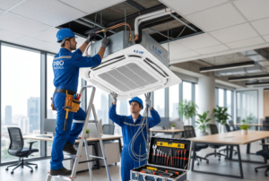 4.0 HP Ceiling Cassette AC Professional Standard Installation Free 7ft Copper Pipe Extra Piping Wiring PVC Casing Shabab Al Sharif Sumon Electrical Subang Jaya USJ 14 Selangor