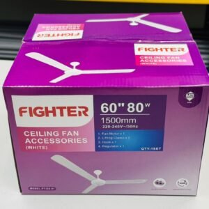 Fighter 60 Ceiling Fan White SIRIM Approved 80W 5 Star Energy Rating Box Box Sumon Electrical Shabab Al Sharif Subang Jaya USJ 14 Selangor