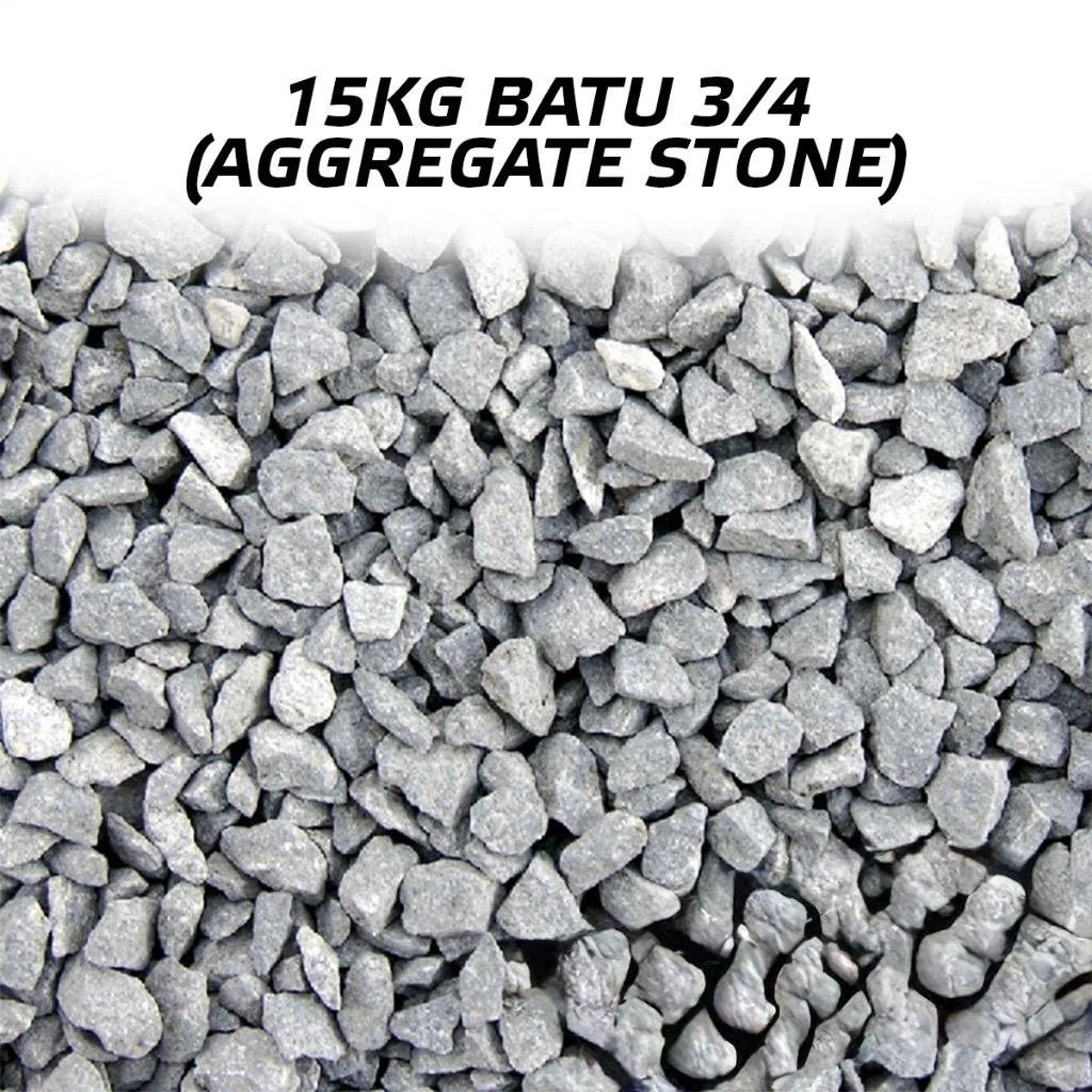 1 Bag 15KG Batu 3/4 Aggregate Stone Crushed Granite Sumon Electrical Subang Jaya