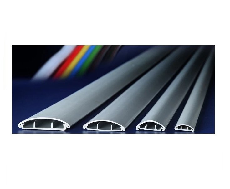 PVC Half Moon Floor Cable Casing Trunking 30x8mm Grey Anti Trip Sumon Electrical Subang Jaya